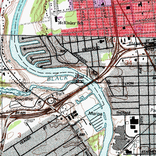 Topographic Map of Stocks Creek, MI