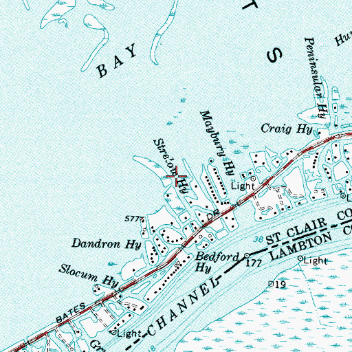 Topographic Map of Strelow Highway, MI