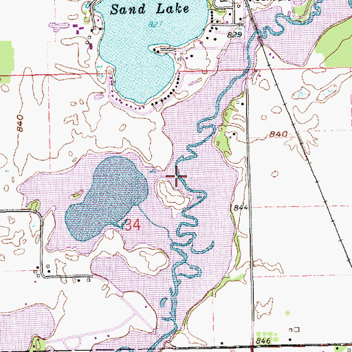 Topographic Map of Sylvan Lake (historical), MI