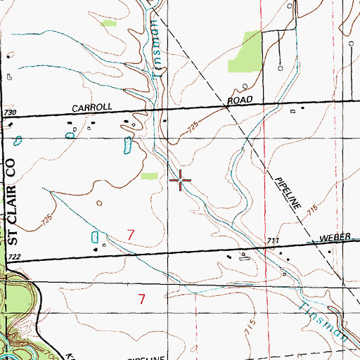 Topographic Map of Tinsman Drain, MI