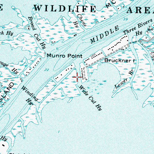 Topographic Map of Wide Cut Highway, MI