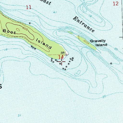 Topographic Map of Point Piret, MI