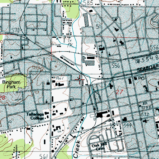 Topographic Map of Peace Baptist Church, AL