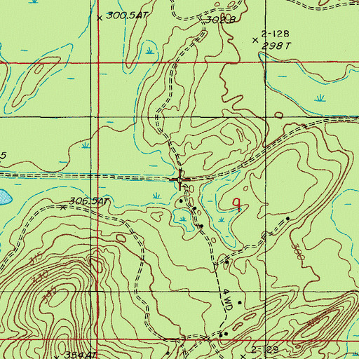 Topographic Map of Siding Number 4, MI