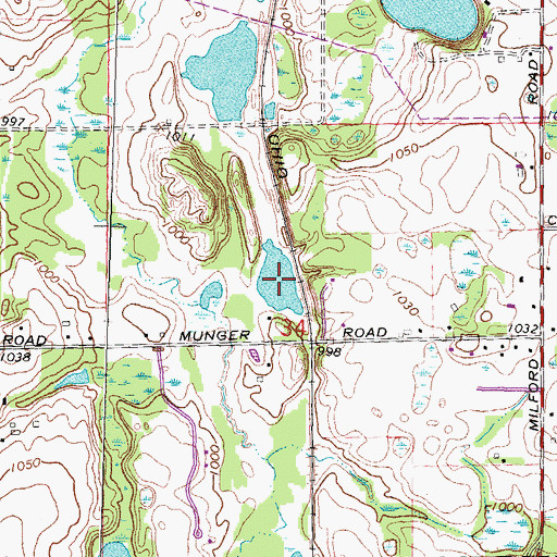 Topographic Map of Lake O'Brien, MI