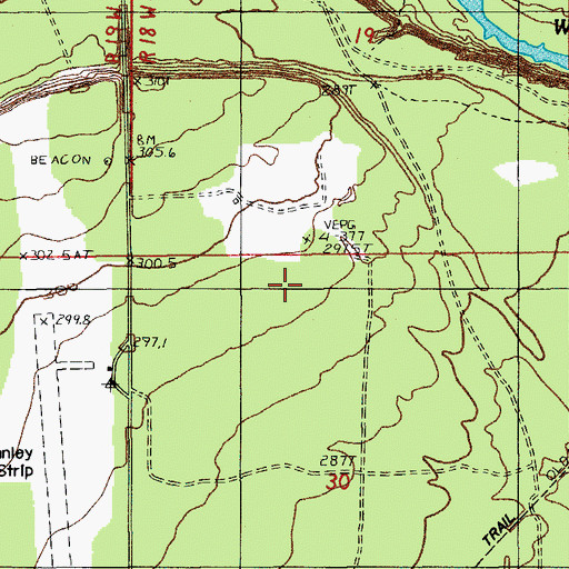 Topographic Map of Munising Sanitary Landfill, MI