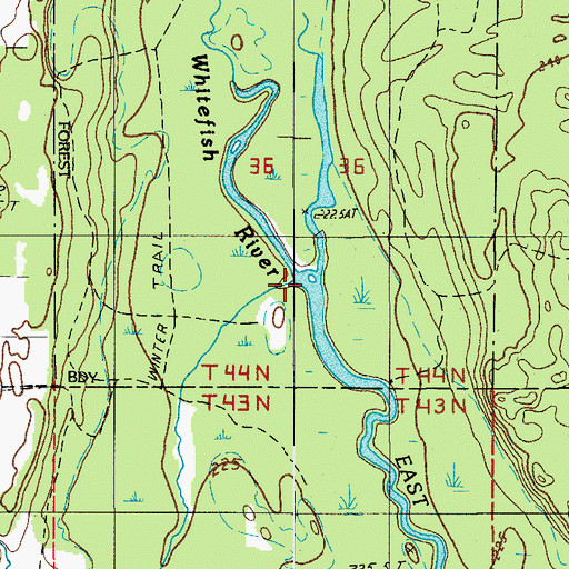 Topographic Map of Spring Creek, MI