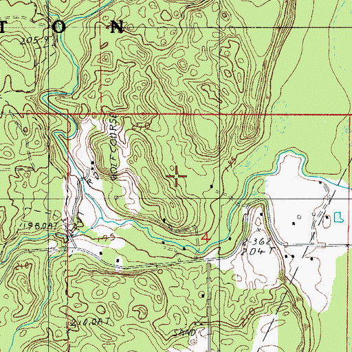Topographic Map of Gladstone Ski Park, MI