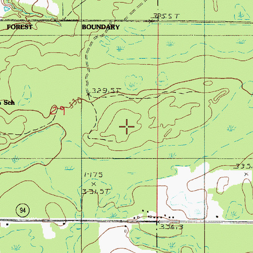 Topographic Map of Upper Peninsula Experimental Forest Headquarters, MI