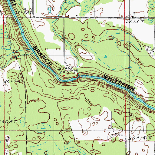 Topographic Map of Dry Creek, MI