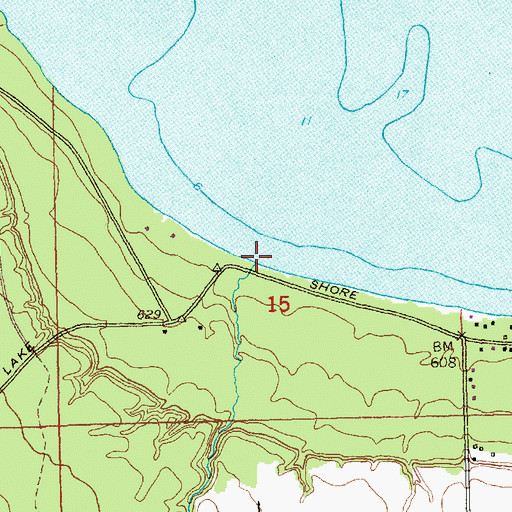 Topographic Map of Mill Creek, MI