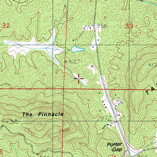 Topographic Map of Pinnacle Lake, AL