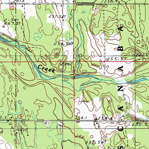 Topographic Map of Weber Creek, MI