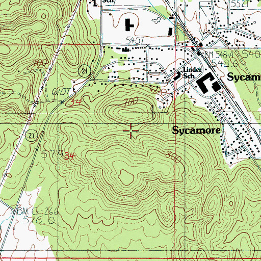 Topographic Map of Plank Road Gap, AL