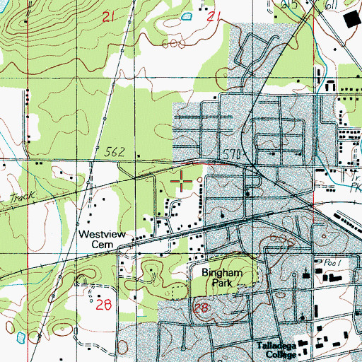 Topographic Map of Pulliamville, AL