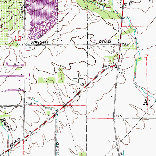Topographic Map of WPZA-AM (Ann Arbor), MI
