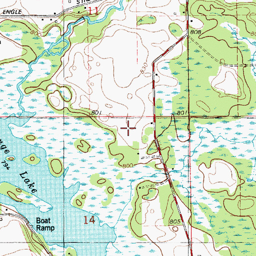 Topographic Map of WLLJ-AM (Cassopolis), MI