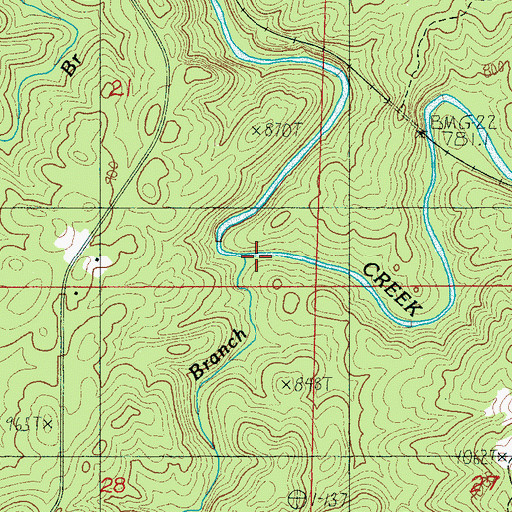 Topographic Map of Rob Roy Forge (historical), AL