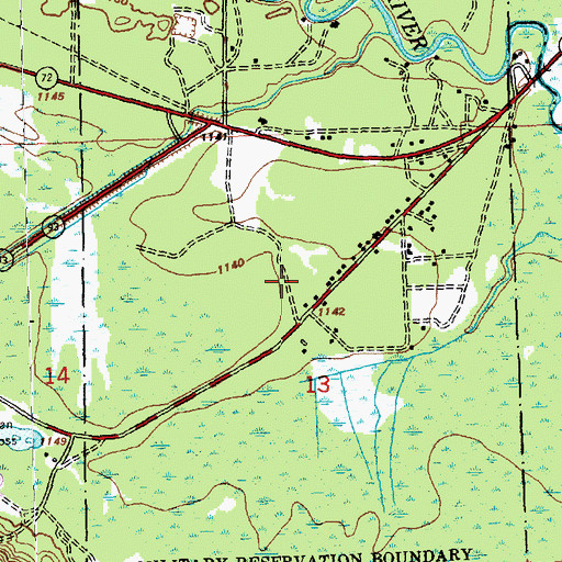 Topographic Map of WGRY-AM (Grayling), MI