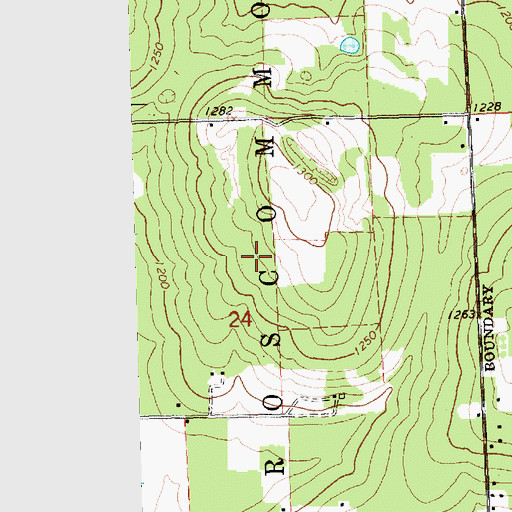 Topographic Map of WHGR-AM (Houghton Lake), MI