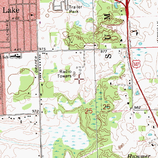 Topographic Map of WJCO-AM (Jackson), MI