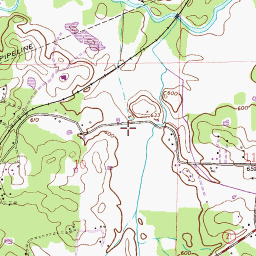 Topographic Map of Shiloh Baptist Church, AL