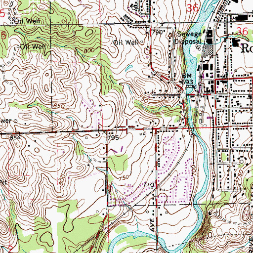 Topographic Map of WJPW-AM (Rockford), MI