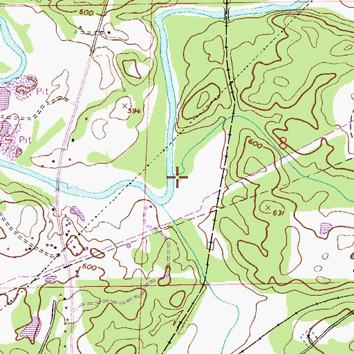 Topographic Map of Silver Run Creek, AL