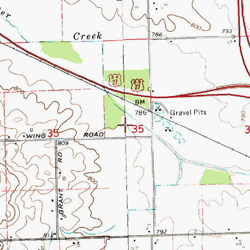 Topographic Map of WMMI-AM (Shepherd), MI