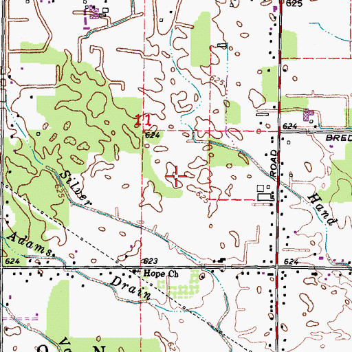 Topographic Map of WCHB-AM (Taylor), MI