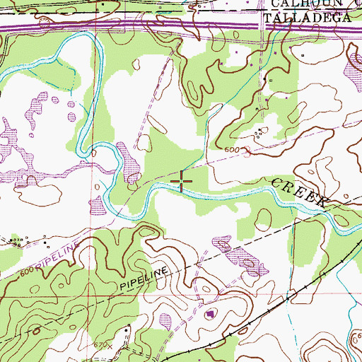 Topographic Map of Snows Branch, AL