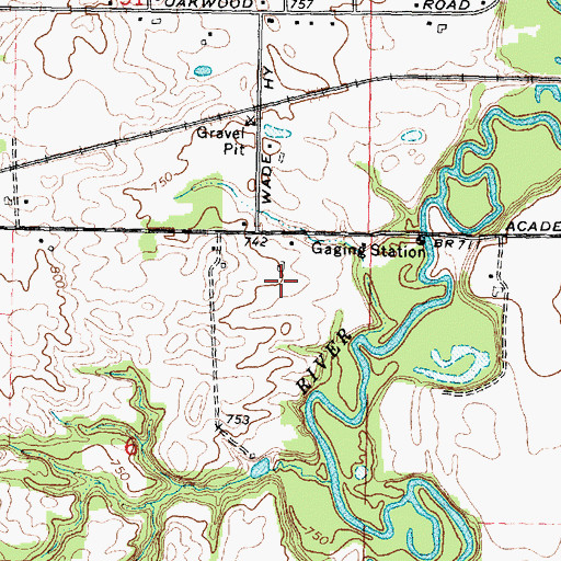 Topographic Map of WLEN-FM (Adrian), MI