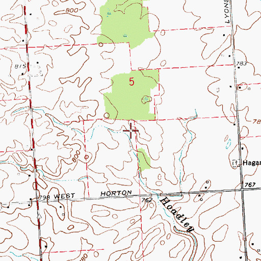 Topographic Map of WQTE-FM (Adrian), MI