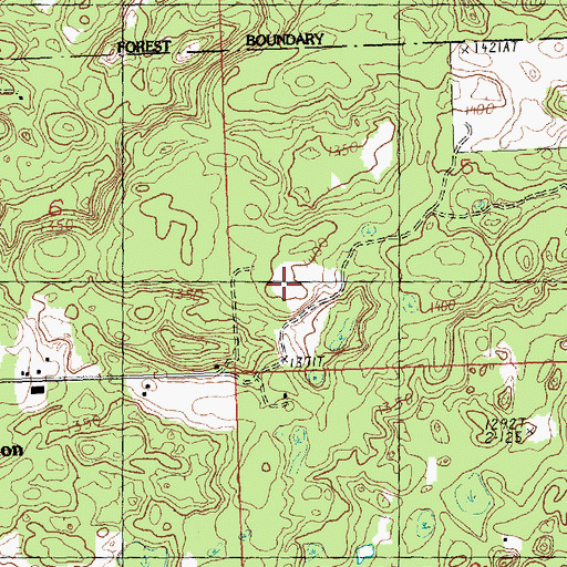 Topographic Map of WAIR-FM (Atlanta), MI