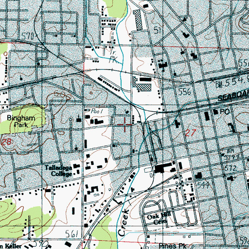 Topographic Map of Spring Lake, AL