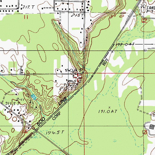 Topographic Map of WENL-FM (Gladstone), MI