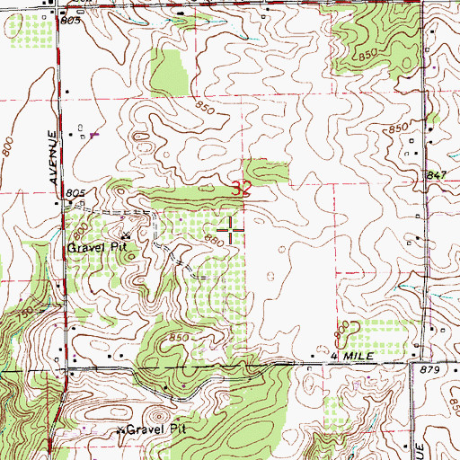 Topographic Map of WLAV-FM (Grand Rapids), MI