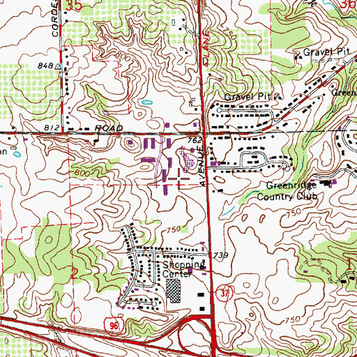 Topographic Map of WXJI-FM (Grand Rapids), MI