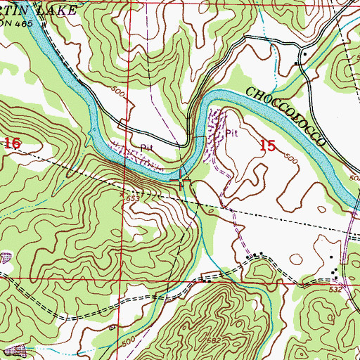 Topographic Map of Stoney Branch, AL