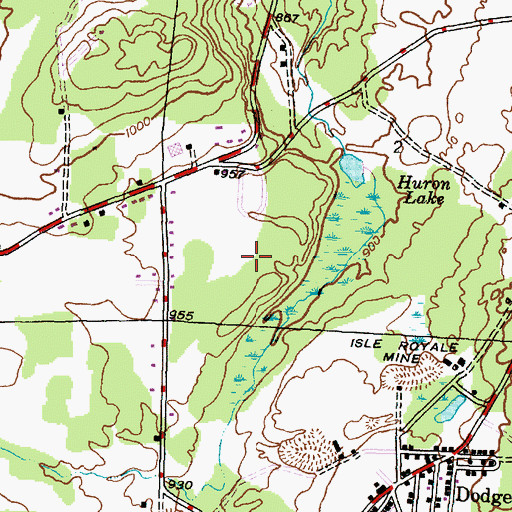 Topographic Map of WZRK-FM (Hancock), MI