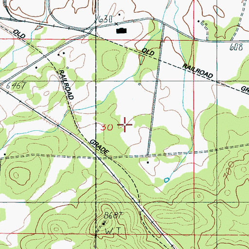 Topographic Map of Sugar Pond, AL