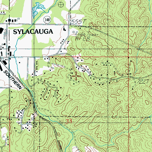 Topographic Map of Sunrise, AL