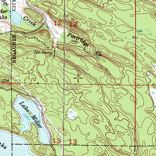 Topographic Map of WMQT-FM (Ishpeming), MI
