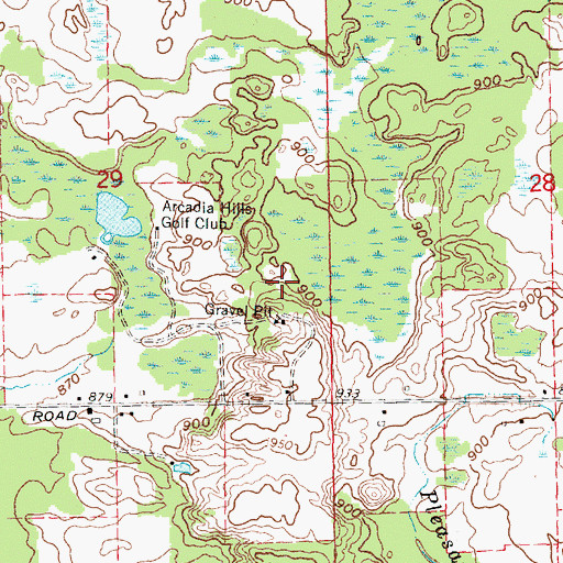 Topographic Map of WWGZ-FM (Lapeer), MI