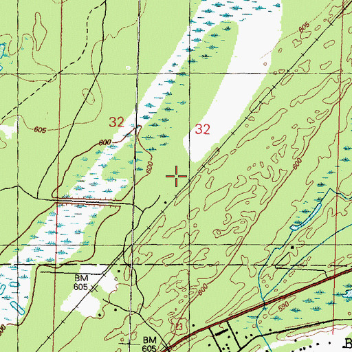 Topographic Map of WCLS-FM (Oscoda), MI