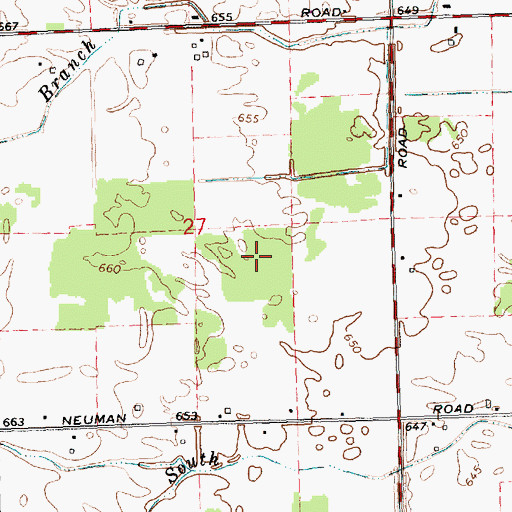 Topographic Map of WMJT-FM (Pinconning), MI