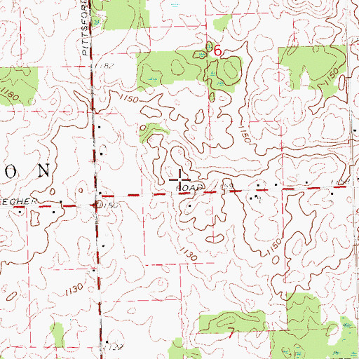 Topographic Map of WPCJ-FM (Pittsford), MI