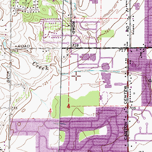 Topographic Map of WSDP-FM (Plymouth), MI