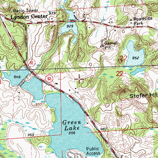 Topographic Map of WBSX-TV (Ann Arbor), MI
