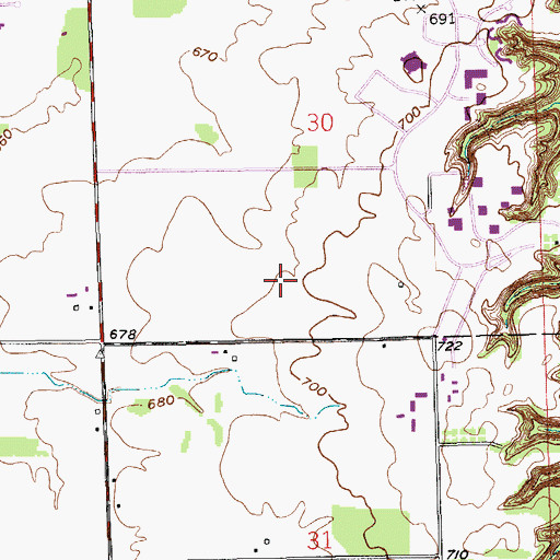 Topographic Map of WGVU-TV (Grand Rapids), MI